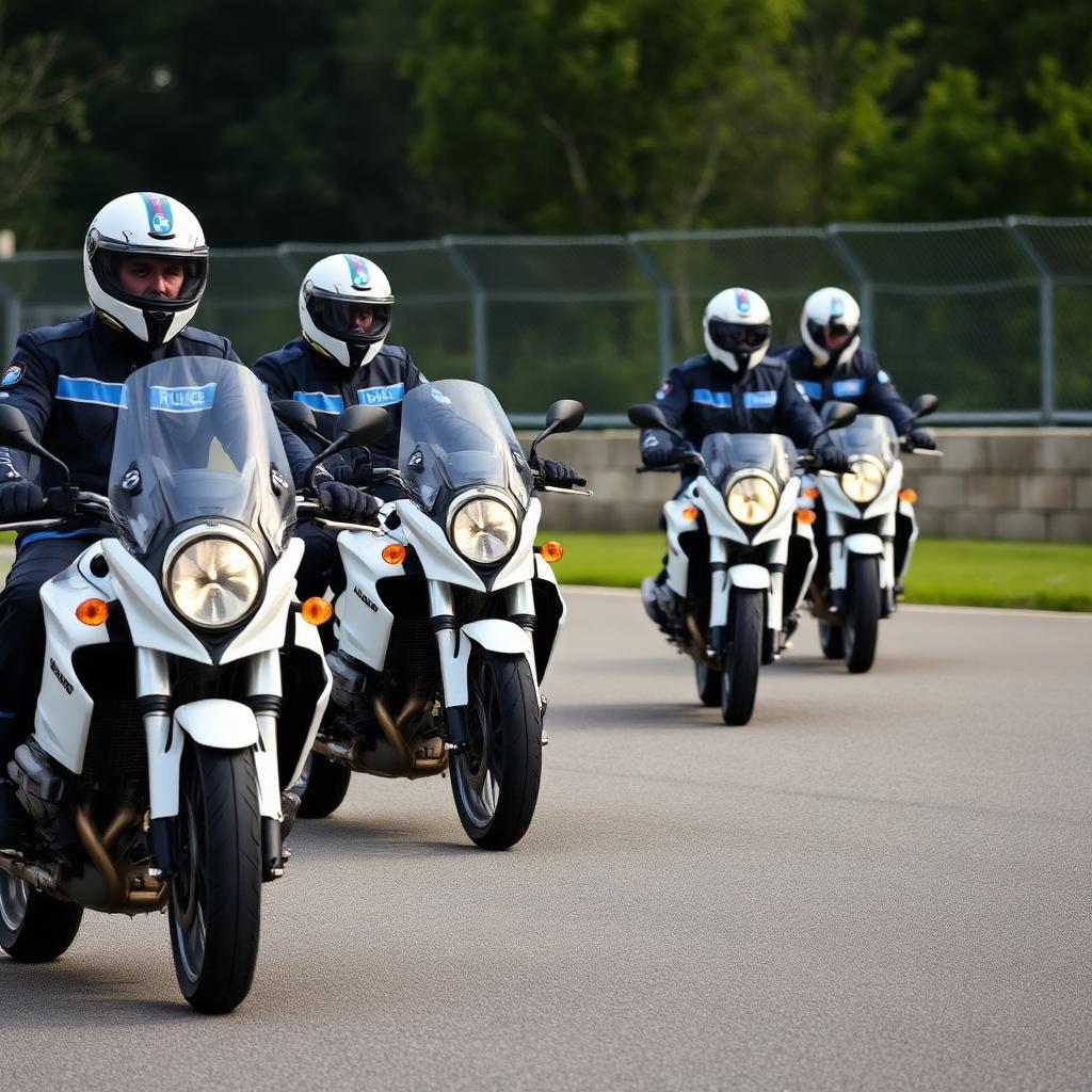 Motards sur route de montagne — sécurité et formation